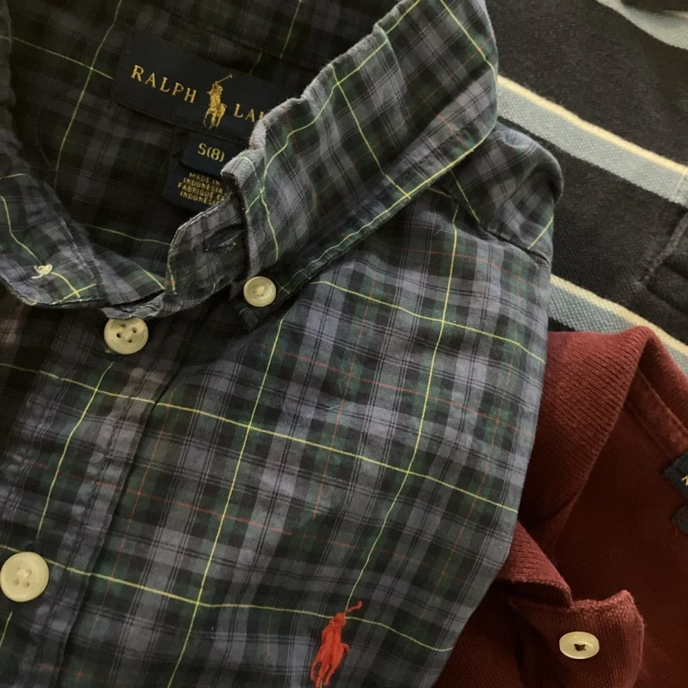 Boys Ralph Lauren Size 8 lot of 4 Shirts W/ 1 Quarter Zip And Polos Short Long